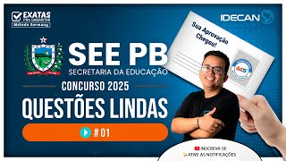 Concurso SEE PB 2025 | QUESTÕES LINDAS (Aula 01)