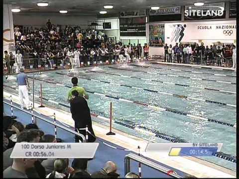 Finale dei 100 Dorso Juniores Maschi - 15 Memorial Chiara Giavi