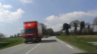 preview picture of video 'Driving Along The D764 Between Loch Ar Lann & Kerdutal le Roy, Brittany, France 12th April 2010'