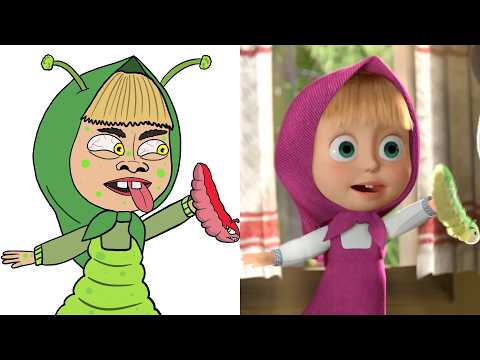 Masha and The Bear - Bon Appetit Funny Drawing Meme 😂 | Funny Masha and Bear Cartoon Meme