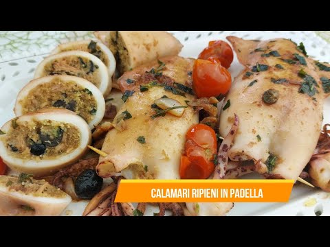 CALAMARI RIPIENI in padella -ricetta saporita -ricetta veloce - in cucina con Katia