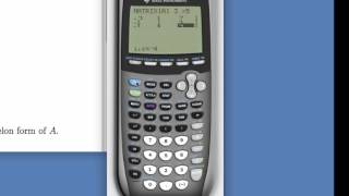 Find RREF using TI Calculator