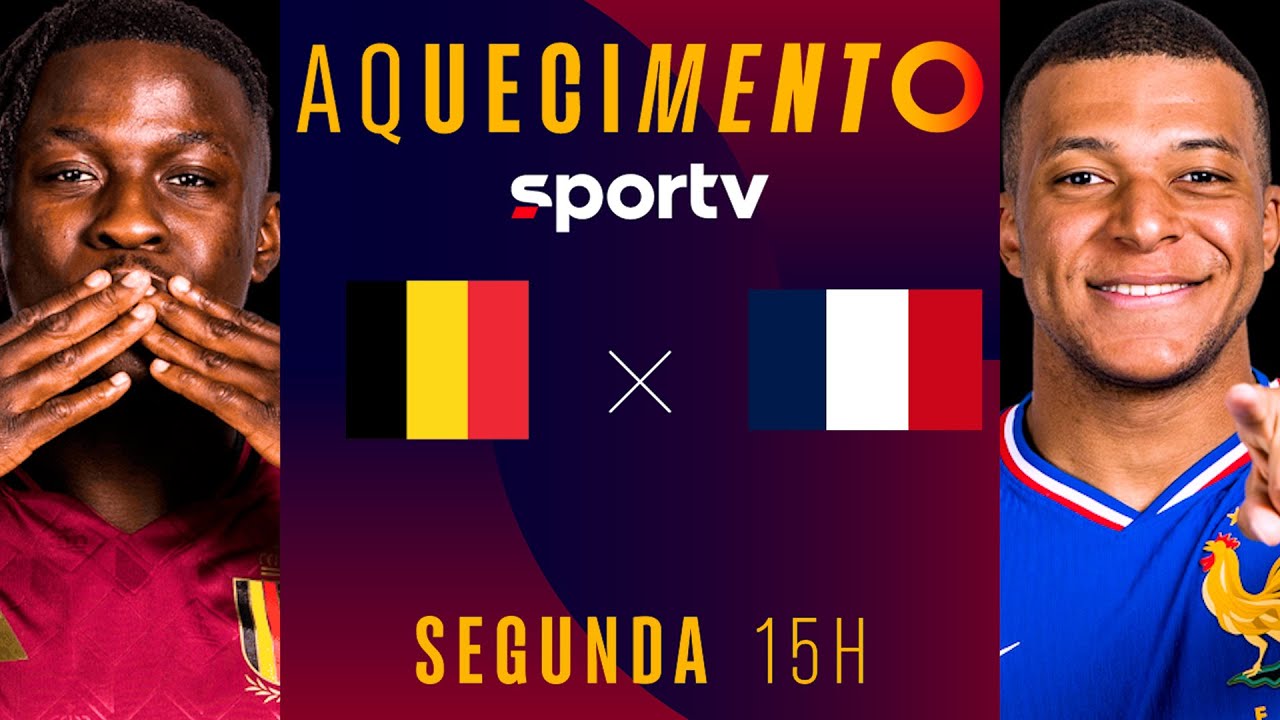 BÉLGICA X FRANÇA | AQUECIMENTO AO VIVO E COM IMAGENS | LIGA DAS NAÇÕES | #live | sportv