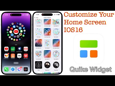 លេងស្ទាយ Home Screen iPhone IOS16 ll Quike Widget