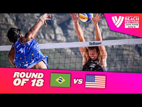 Evandro/Arthur vs. Brewster/Ierna - Round of 18 Highlights | Cape Town 2025 #BeachProTour