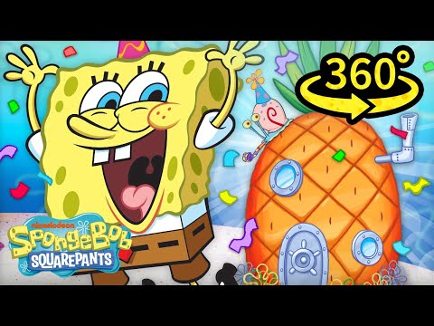 Take a 360° VR TOUR of SpongeBob's Birthday Party! 🎂 | @SpongeBobOfficial