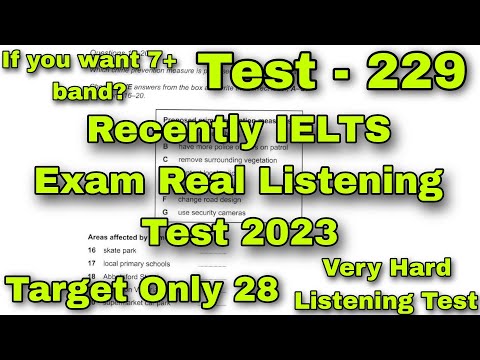 20 JANUARY HARD LISTENING TEST 2023 | IDP ACADEMIC LISTENING TEST 2023 | REAL LISTENING TEST 2023
