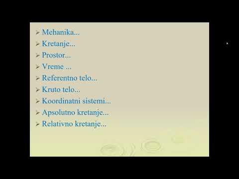 Mehanika 1 Predavanje 1