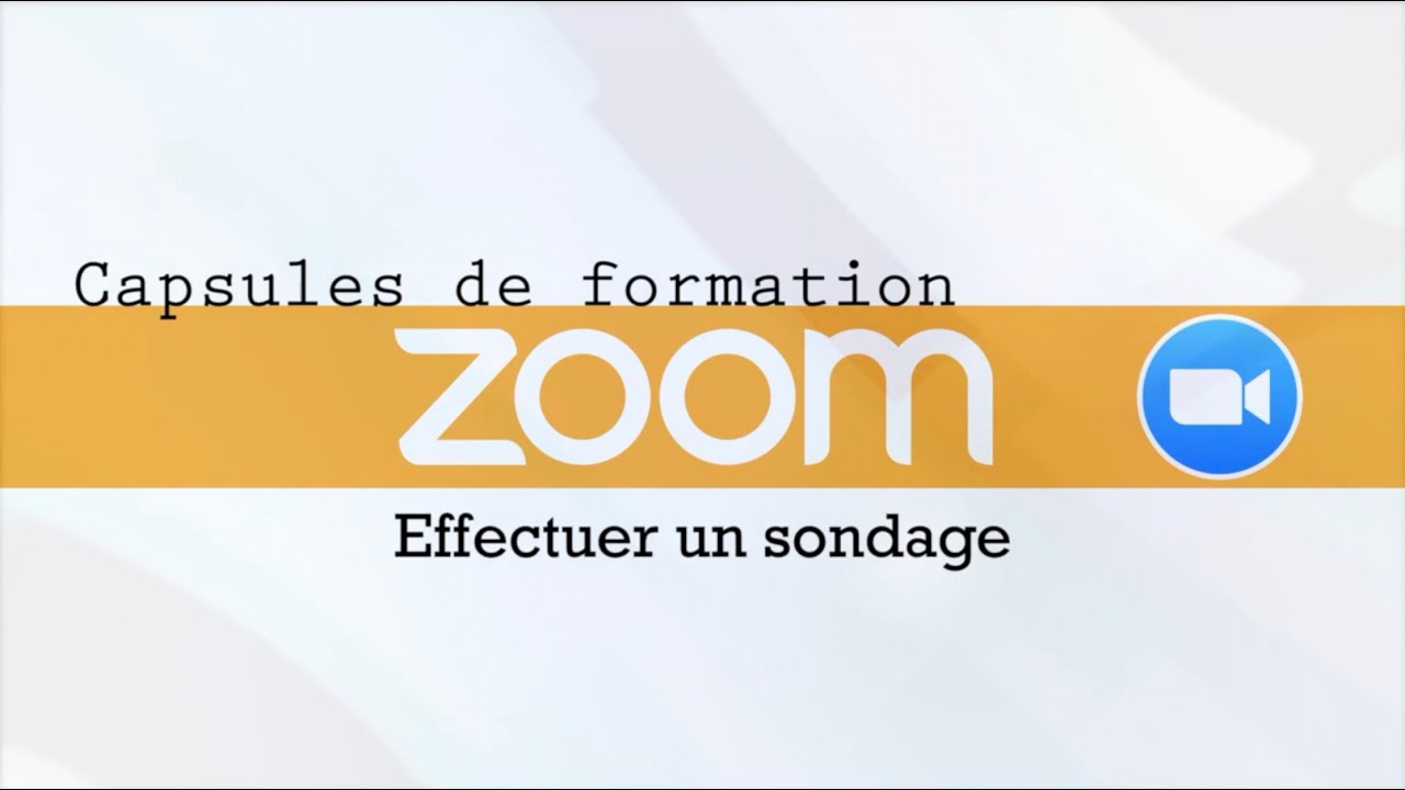 Capsule de formation Zoom pour animation : Effectuer un sondage