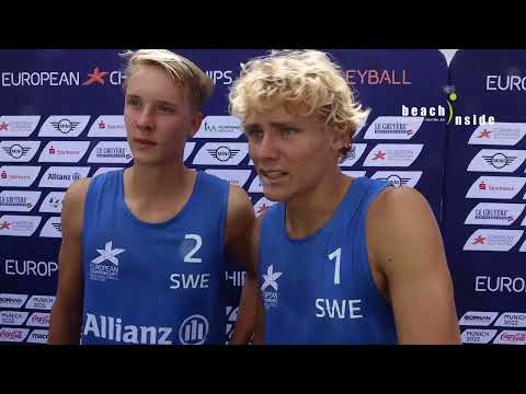 Ahmann / Hellvig (SWE) won ag. Mol / Sorum (NOR) and made it into the #Munich2022 EuroChamps Final