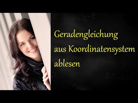 Gerade aus Koordinatensystem ablesen, Geradengleichung