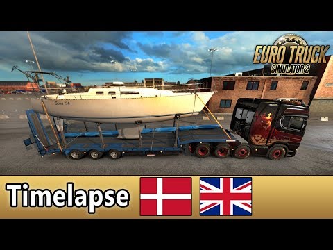 ETS2 Timelapse Aarhus DK to Manchaster UK  - Euro Truck Simulator 2 ProMods