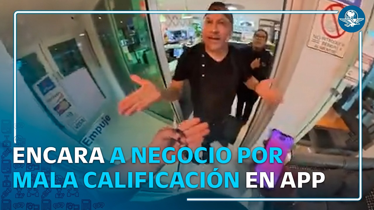 Repartidor enfrenta a trabajadores de restaurante por calificarlo negativamente en aplicación