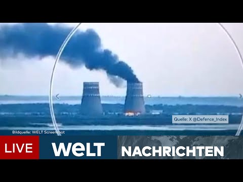 UKRAINE-KRIEG: Angriff auf russisches AKW! Ukrainische Drohne löst Brand in Kursk aus | WELT LIVE