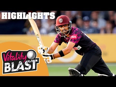 Somerset v Glamorgan | Babar Azam Half-Century Sees Somerset Home | Vitality Blast 2019 - Highlights