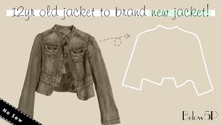 Easiest DIY no-sew denim jacket your tailor fit style, Remake recycle reuse fashion channel intro