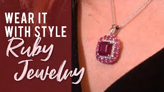 Red Mahaleo® Ruby Rhodium Over 10k White Gold Childrens Necklace .11ct Related Video Thumbnail