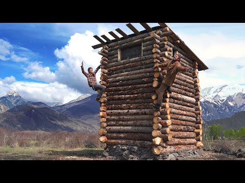 2-Story Log Tower Build in the Mountains