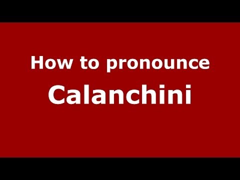 How to pronounce Calanchini (Italian/Italy)  - PronounceNames.com