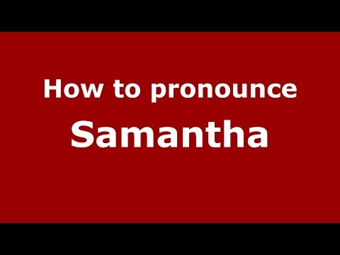 YouTube video about: How do you say samantha in spanish?