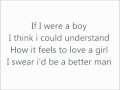 Beyonce - If I Were A Boy Lyrics 