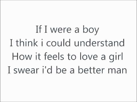 Beyonce - If I Were A Boy Lyrics