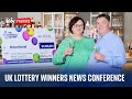UK Lottery winners hold news conference after winning over £61million on the EuroMillions