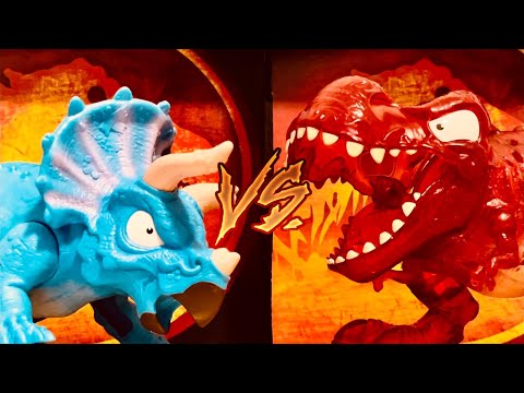AVENTURA JURÁSICA GENIAL!! DINOSAURIOS EN BATALLA!! TRICERATOPS VS T REX!! BATALLA ÉPICA!!