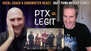 Vocal Coach &amp; Songwriter React to Pentatonix - Daft Punk Medley (live) | Song Reaction &amp; Analysis