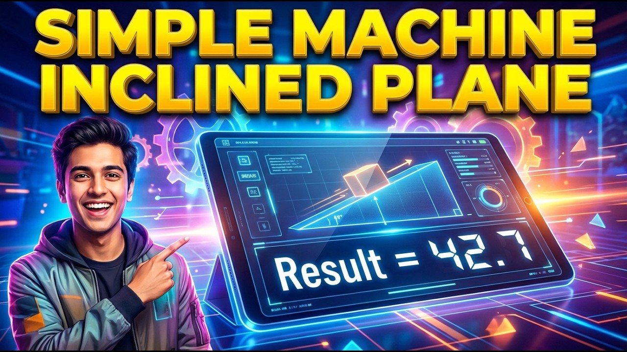 Simple Machine Inclined Plane Interactive Calculator