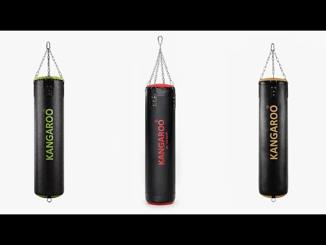 كيس ملاكمة | أحمر 85 سم قابل لتعديل الوزن مع قفاز...