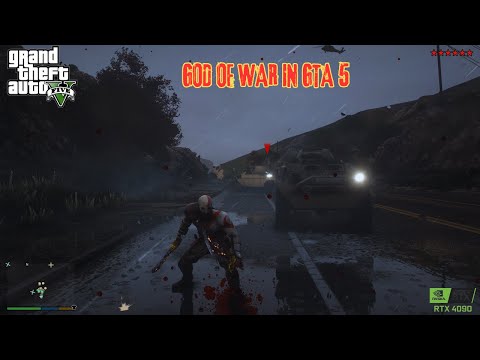 GTA 5:  Kratos vs. Army with Realism Dispatch Enhanced (RDE 4.0.1)