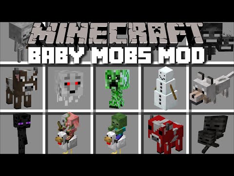 Minecraft PET BABY MOBS MOD / TAME AND BREED THE BABY MONSTERS FOR THEIR PARENTS !! Minecraft Mods