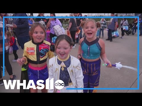 Family-friendly Halloween event draws crowds to Louisville Slugger Field - YouTube
