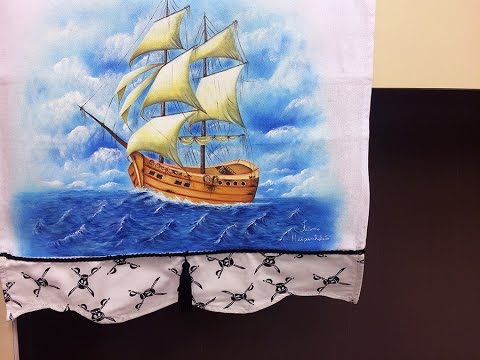 Programa Arte Brasil - 23/09/2015 - Fátima Hespanholeto - Pano de Copa Motivo "Barco"