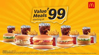 McDonald's l Value Meals starting at ₹99