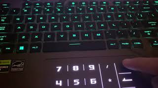 Asus Rog Strix G16 hidden number pad and adjusting RGB