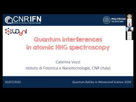 Quantum Interferences in Atomic HHG Spectroscopy