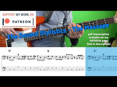 The Sound Stylistics - The Message (Bass cover with tabs)