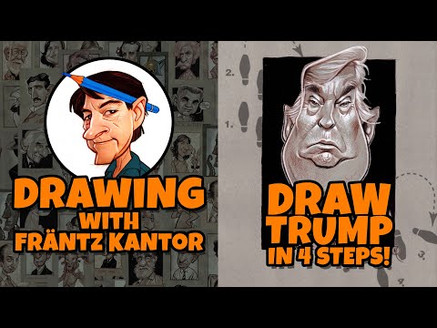 How to draw Donald Trump in 4 easy steps!