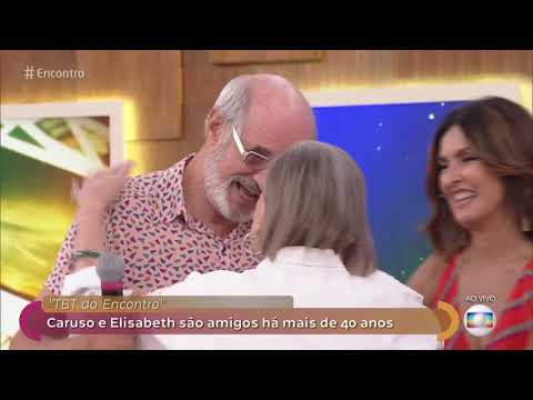 Encontro com Fátima Bernardes 21/02/2019 - Marcos Caruso reencontra Elisabeth Hartmann