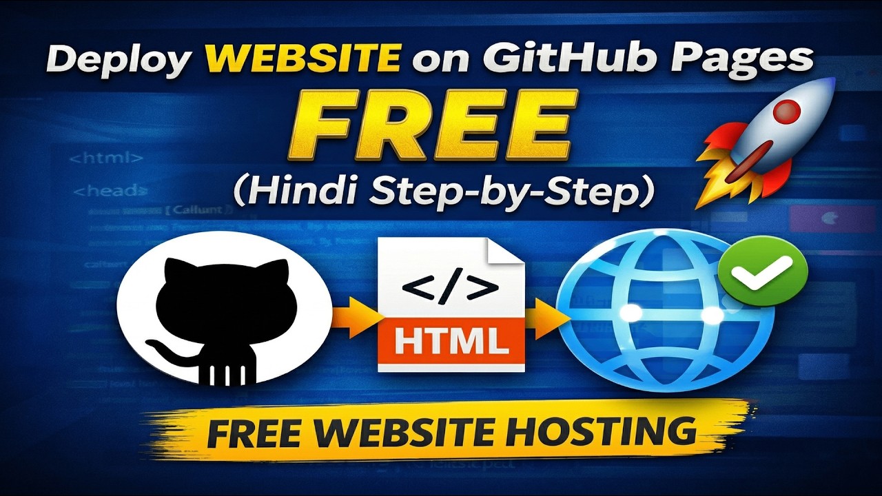 Deploy Website on GitHub Pages FREE 🚀 | Hindi Tutorial