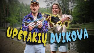Pirma žmonos žvejyba… Kas pagavo didesnį upėtakį?