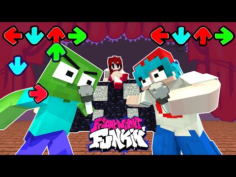 Monster School ZB Minecraft vs Friday Night Funkin Boyfriend | FNF First Win | Minecraft Animation