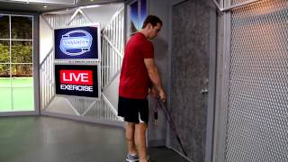 Standing Back Extension with Resistance Bands exercise video thumbnail
