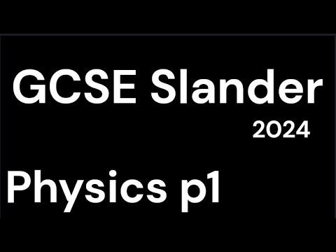 GCSE Slander - Physics paper 1 2024