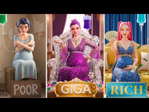 Poor vs Rich vs Giga Rich Huntrix in the Hospital! | KPop Demon Hunters Animation