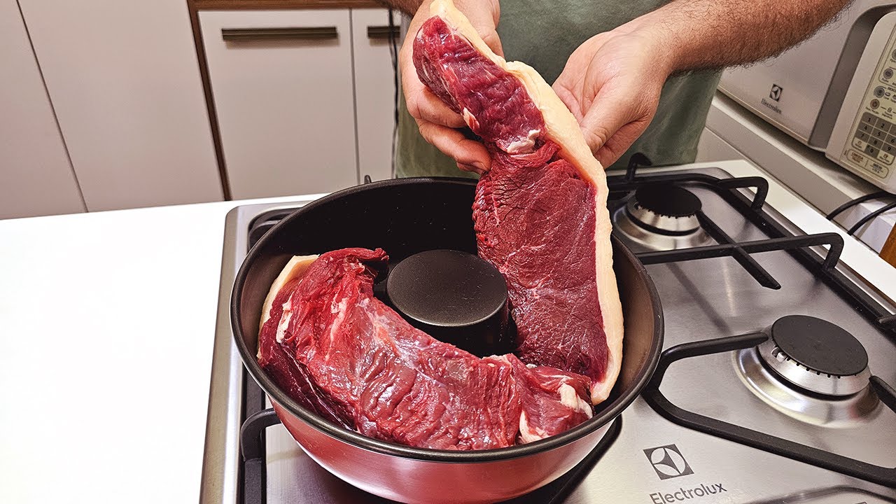 Maneira fácil de fazer carne assada em casa simples