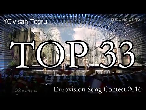 Eurovision Song Contest 2016 - YCiv's TOP 33 - so far