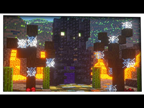 Minecraft - Wither Skeleton Nether portal Tutorial! (Custom Nether Portal Designs)